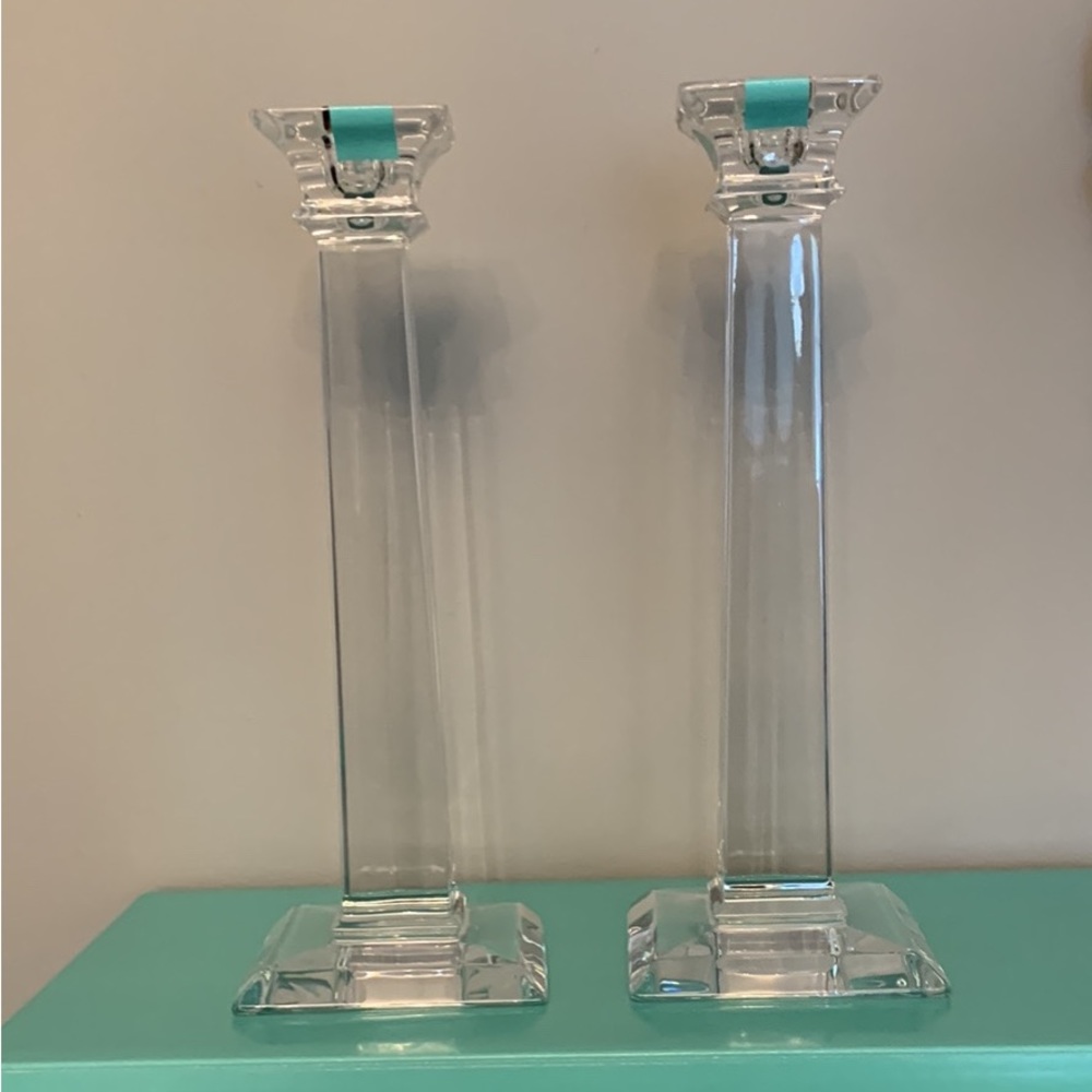 Tiffany & Co 10” pair of Classic candlesticks. New in box